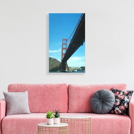 Canvas print - Unter der Golden Gate Bridge Leinwanddruck (Insitu (Wohnzimmer))