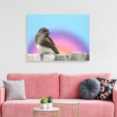 Canvas print - Vögel auf Zaun Leinwanddruck (Insitu (Wohnzimmer))