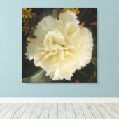Canvas Print White Carnation Beauty Leinwanddruck (Insitu (Holzboden))