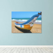 Canvas Print - White Sands Boat Karibik Leinwanddruck (Insitu (Holzboden))