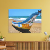 Canvas Print - White Sands Boat Karibik Leinwanddruck (Insitu (Wohnzimmer))