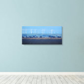 Canvas print - Windfarm on Delta Leinwanddruck (Insitu (Holzboden))
