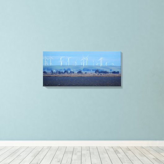 Canvas print - Windfarm on Delta Leinwanddruck (Insitu (Holzboden))