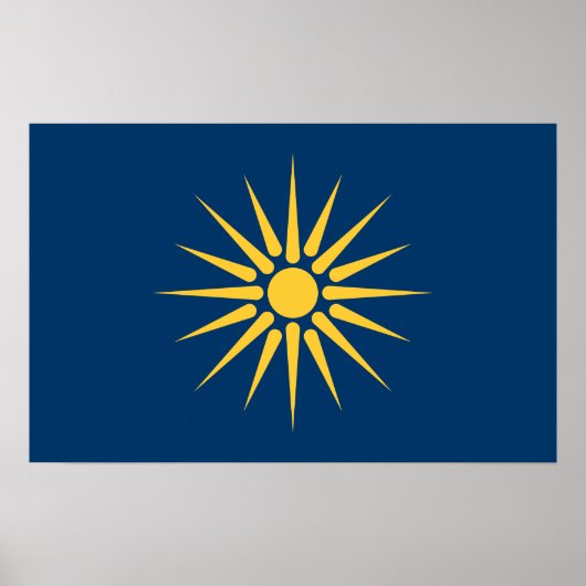 Canvas Print with Flag of Macedonia, Greece Poster (Vorne)