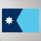 Canvas Print with Flag of Minnesota, USA Poster (Vorne)