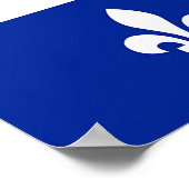 Canvas Print with Flag of Quebec, Kanada Poster (Ecke)