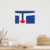 Canvas Print with Flag of Toronto, Canada Poster (Küche)