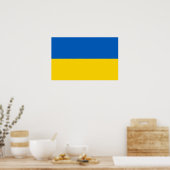 Canvas Print with Flag of Ukraine Poster (Küche)
