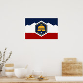 Canvas Print with Flag of Utah, USA Poster (Küche)