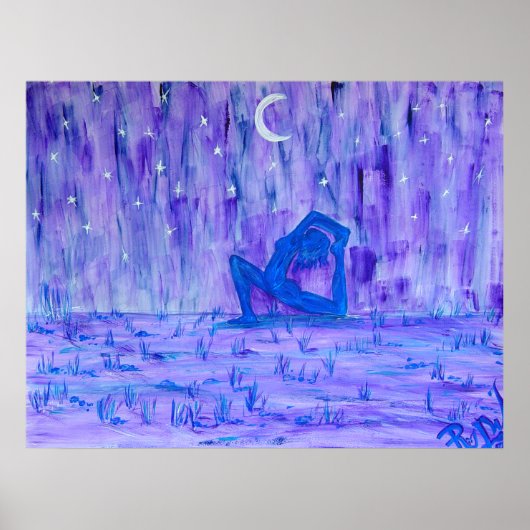 Canvas Print - Yoga Night Poster (Vorne)