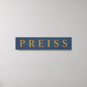 Canvas Print (zuerst/Family/Nachname) Leinwanddruck (Vorderseite)