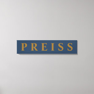 Canvas Print (zuerst/Family/Nachname) Leinwanddruck