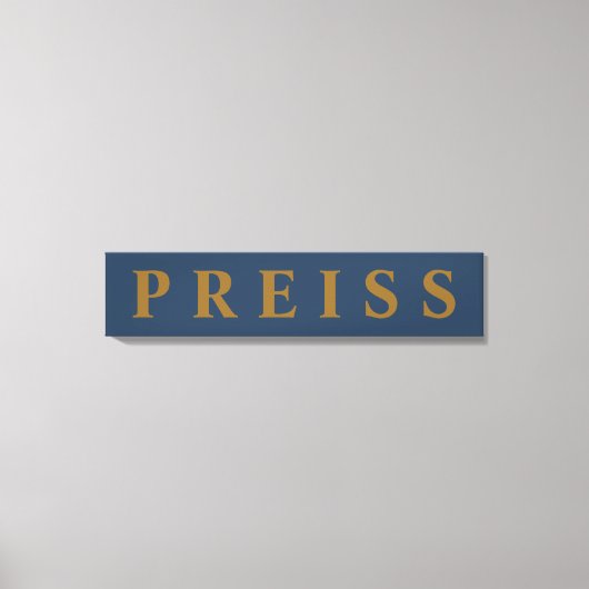 Canvas Print (zuerst/Family/Nachname) Leinwanddruck (Vorderseite)