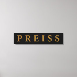 Canvas Print (zuerst/Family/Nachname) Leinwanddruck