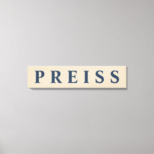 Canvas Print (zuerst/Family/Nachname) Leinwanddruck (Vorderseite)