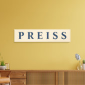 Canvas Print (zuerst/Family/Nachname) Leinwanddruck (Insitu (Wohnzimmer))