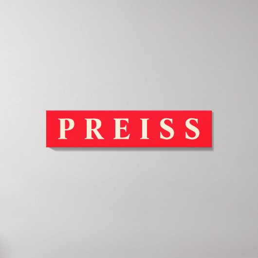 Canvas Print (zuerst/Family/Nachname) Leinwanddruck (Vorderseite)