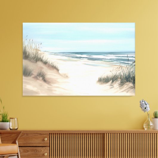 Canvas Printwerbung am Strand Leinwanddruck (Insitu (Wohnzimmer))