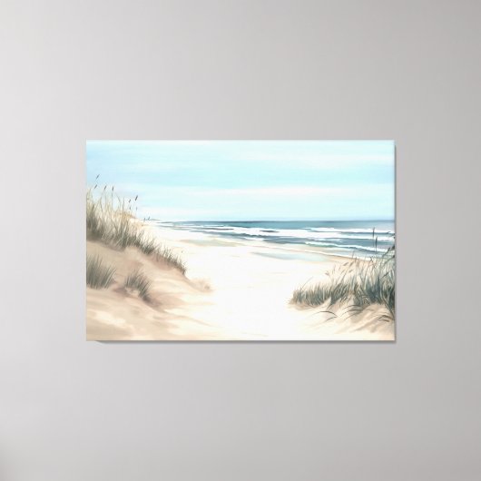 Canvas Printwerbung am Strand Leinwanddruck (Vorderseite)