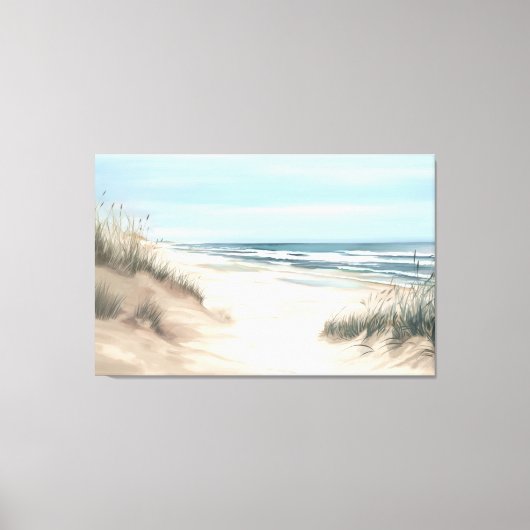 Canvas Printwerbung am Strand Leinwanddruck (Vorderseite)