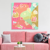 canvas stad roze leinwanddruck (Insitu (Wohnzimmer))