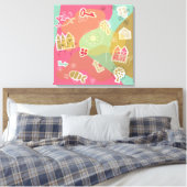 canvas stad roze leinwanddruck (Insitu (Schlafzimmer))