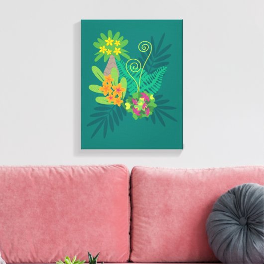 Canvas Tropical Art Print Leinwanddruck (Insitu (Wohnzimmer))