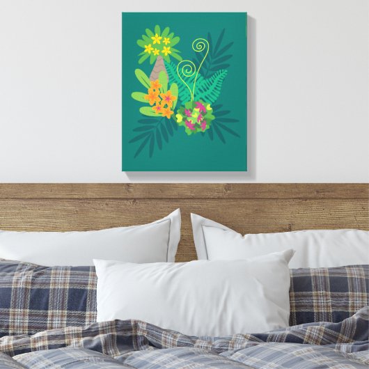Canvas Tropical Art Print Leinwanddruck (Insitu (Schlafzimmer))