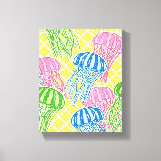 Canvas tropical Jellyfish Pattern Leinwanddruck (Vorderseite)