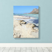 Canvas, tropischer Mittelmeerstrand, Print Leinwanddruck (Insitu (Holzboden))
