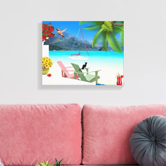 Canvas tropischer Strand Leinwanddruck (Insitu (Wohnzimmer))