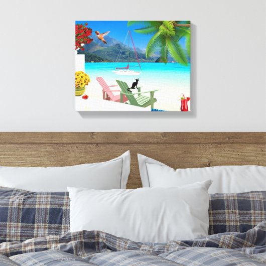 Canvas tropischer Strand Leinwanddruck (Insitu (Schlafzimmer))