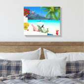 Canvas tropischer Strand Leinwanddruck (Insitu (Schlafzimmer))