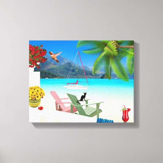 Canvas tropischer Strand Leinwanddruck (Vorderseite)