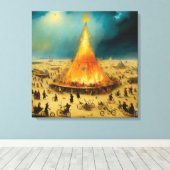 Canvas Visionary Storm at Burning Man Leinwanddruck (Insitu (Holzboden))
