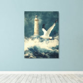 Canvas Wall Art with LIghthouse Leinwanddruck (Insitu (Holzboden))