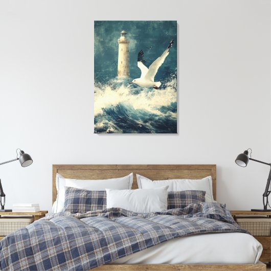 Canvas Wall Art with LIghthouse Leinwanddruck (Insitu (Schlafzimmer))
