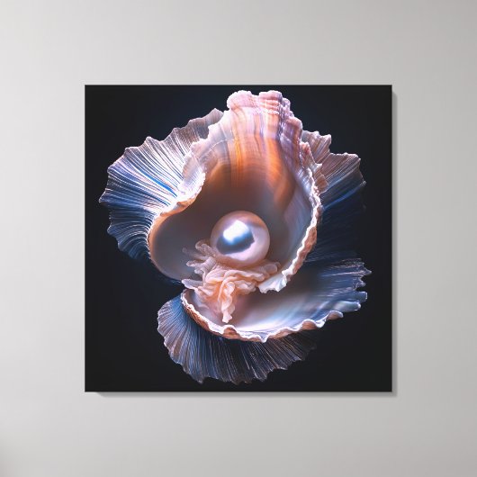 Canvas Wall Art with Shell and Pearl Leinwanddruck (Vorderseite)