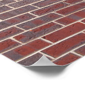Canvas-Wandleuchte aus rotem Ziegelstein oder Plak Poster (Ecke)