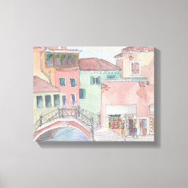 Canvas "Watercolor Sketch/Venedig Italien Leinwanddruck
