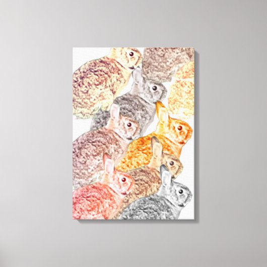 Canvas: Wild about Rabbits  Leinwanddruck (Vorderseite)