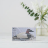 Canvasback Decoy #1 Visitenkarten Visitenkarte (Stehend Vorderseite)