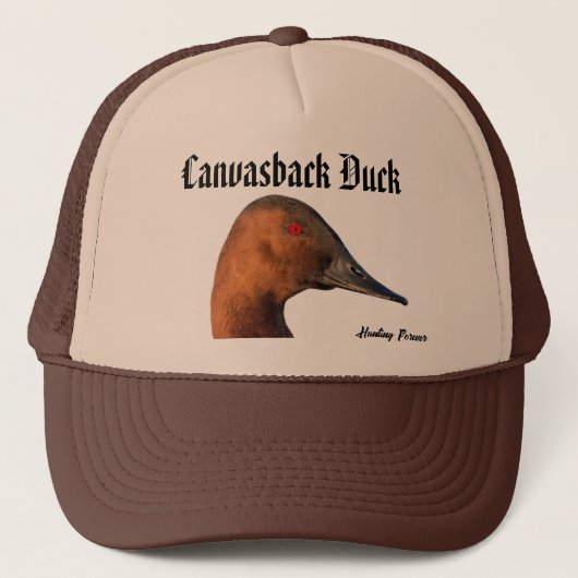 Canvasback Duck Hat Truckerkappe (Vorderseite)