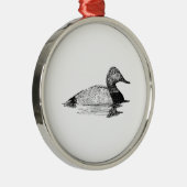 Canvasback Duck Ornament Aus Metall (Rechts)