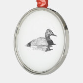 Canvasback Duck Ornament Aus Metall (Links)