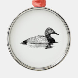 Canvasback Duck Ornament Aus Metall