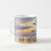 Canvasback Ducks Coffee Tasse Wrap Design (Vorderseite Links)