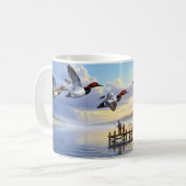 Canvasback Ducks Coffee Tasse Wrap Design (Vorderseite Links)