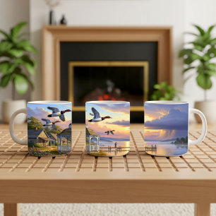 Canvasback Ducks Coffee Tasse Wrap Design