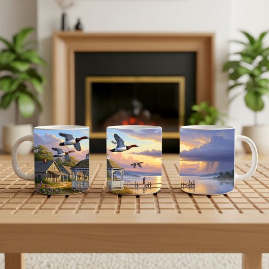 Canvasback Ducks Coffee Tasse Wrap Design